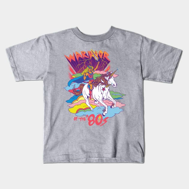 Warrior of the '80s Kids T-Shirt by Hillary White Rabbit